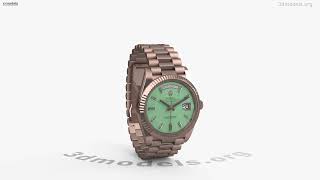 Rolex Day Date 40 Jubilee Gold 3D model by 3DModels.org