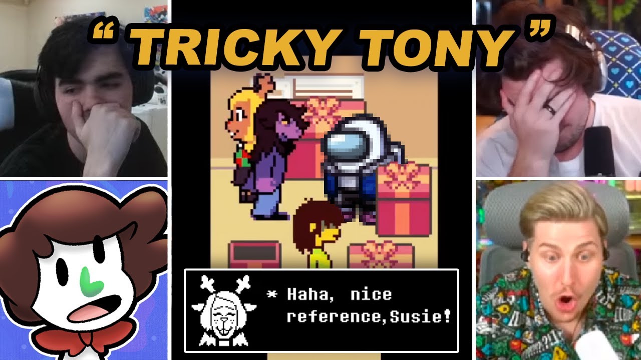 YouTubers react to Deltarune's AMONG US reference (Deltarune Chapter 4)