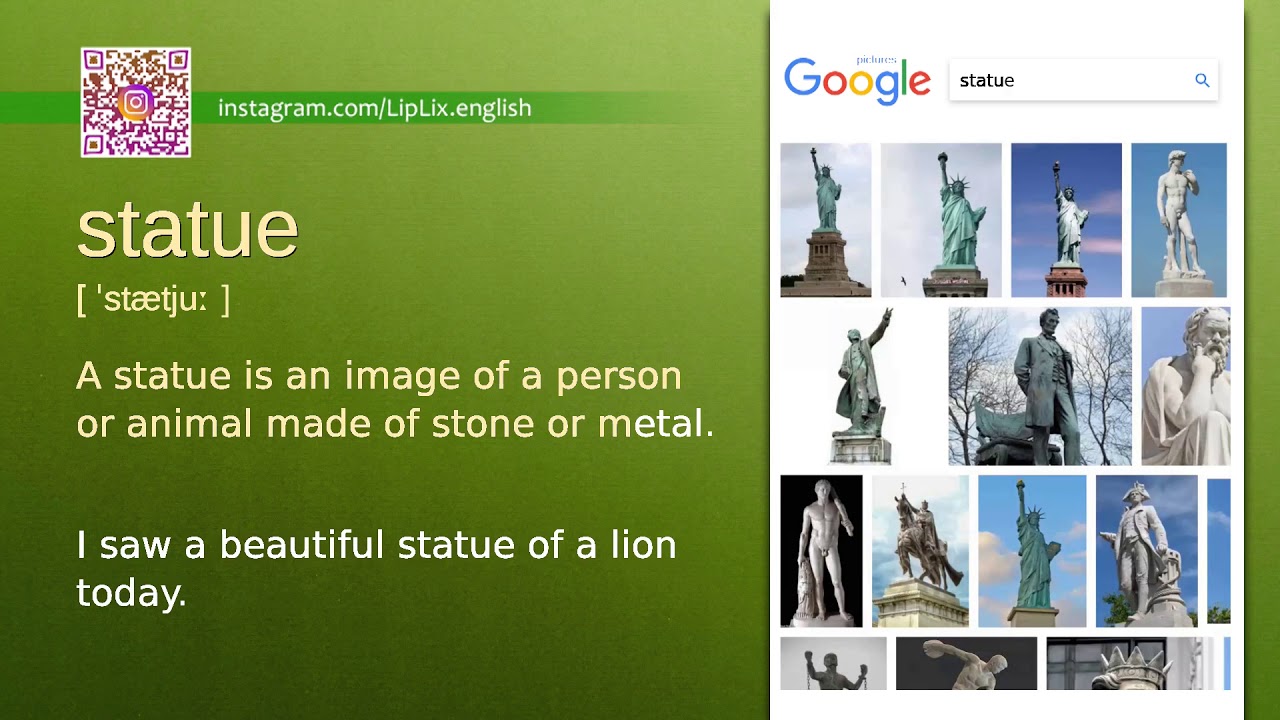 Statue B1 level english vocabulary lesson, YouTube
