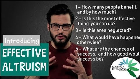 EFFECTIVE ALTRUISM: A basic introduction to doing good, effectively