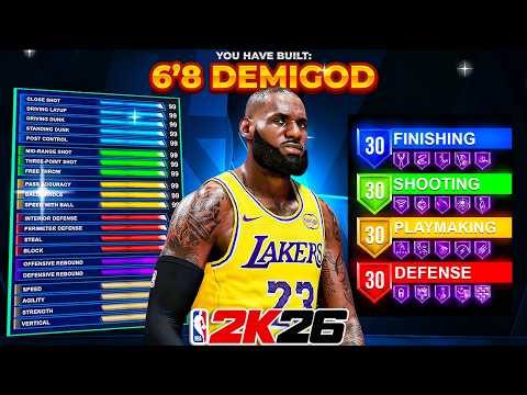 The BEST 6'8 DEMIGOD BUILD in NBA 2K26 (ZERO WEAKNESSES + NO CAP BREAKERS)