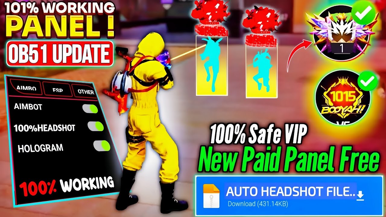Free Fire Panel Mobile 🔥 FF Antiban Panel OB52 | Free Fire Hack New 😈 FF Injector 2026 | FF Panel