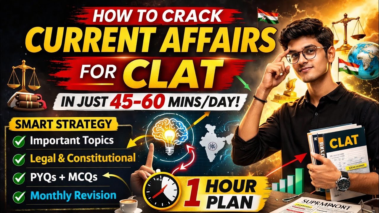 How to Prepare Current Affair for CLAT 2027|Smart 1 Hour Study|Current ...