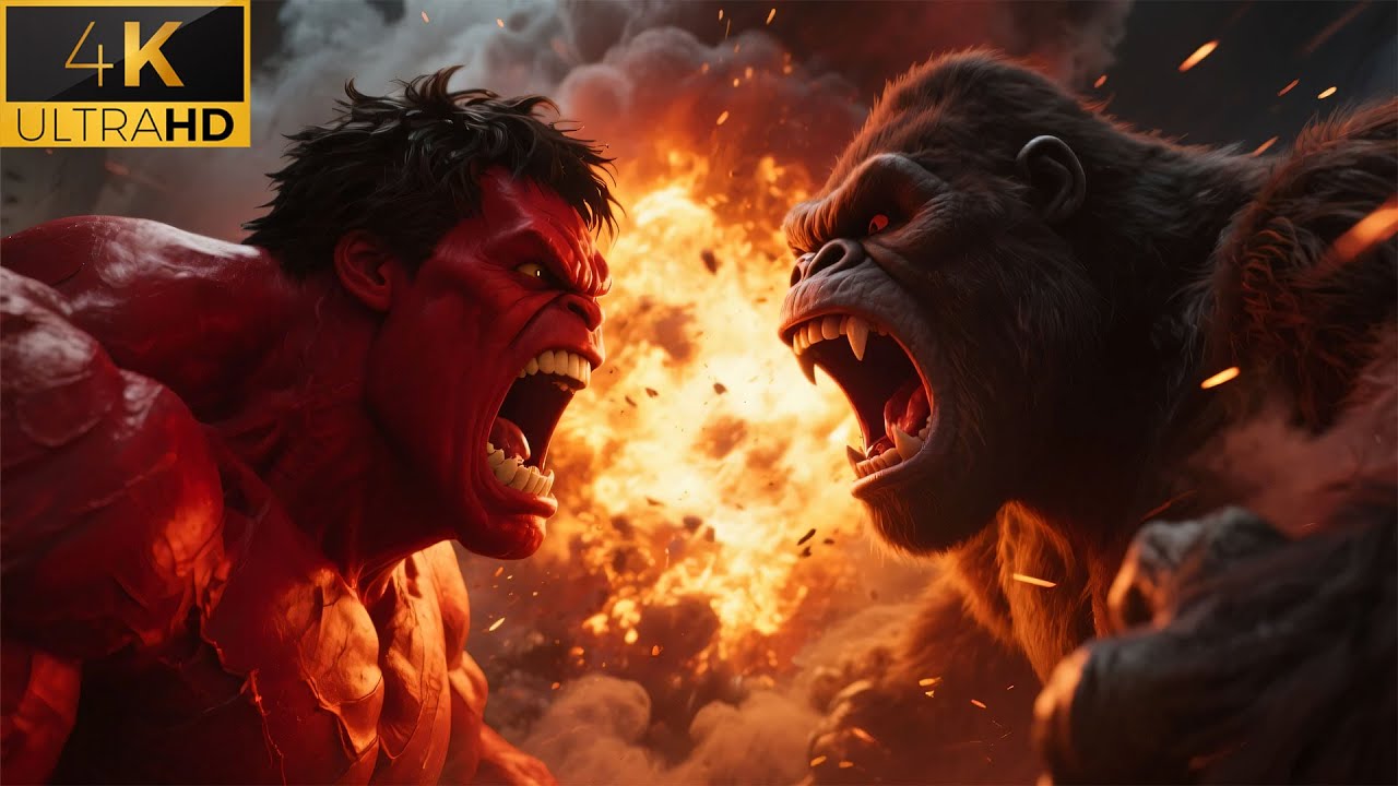 RED HULK vs KING KONG 💥🔥 Ultimate Monster Showdown Explodes in a Savage Clash Beyond Limits!!! 4K