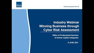 PSHC Industry Webinar — Pro Services-MAS Winning Business through Cyber Risk Assessment 08JUN2021