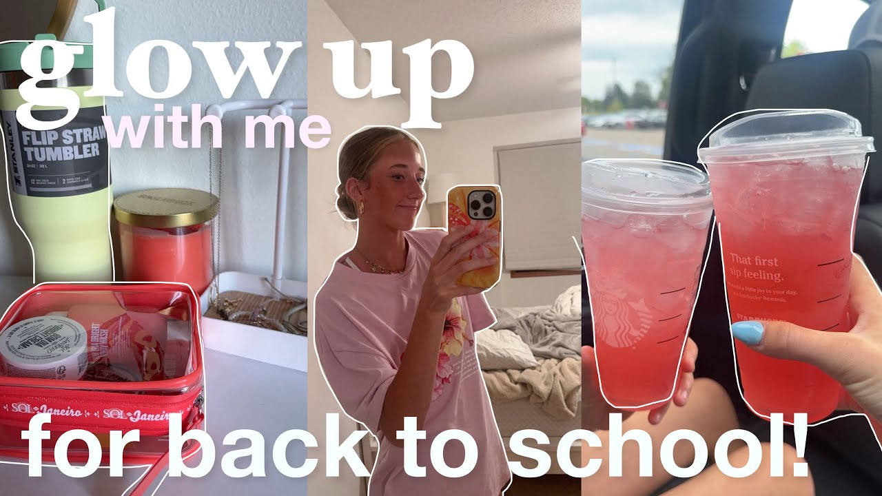glow up with me for back to school! *braces off, new hair, hauls* - YouTube