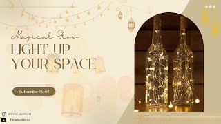 Transform Empty Bottles into Glowing Decor! 🌟 | Bottle Cork Fairy Lights 🧚♂️🍷 #DIYDecor