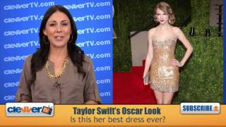 Taylor Swift Dazzles In Gold At Vanity Fair Oscar Party