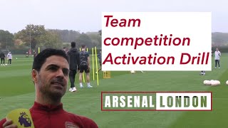 Arsenal London Passing Combination with finishing on mini-goal