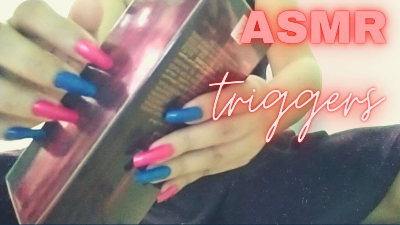 ASMR Natural Long nails l Fast Tapping and Hand movement's to help you ...
