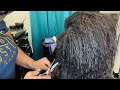 Big chop after 30 years of relaxing her hair | transitioning to natural