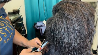 Big chop after 30 years of relaxing her hair | transitioning to natural