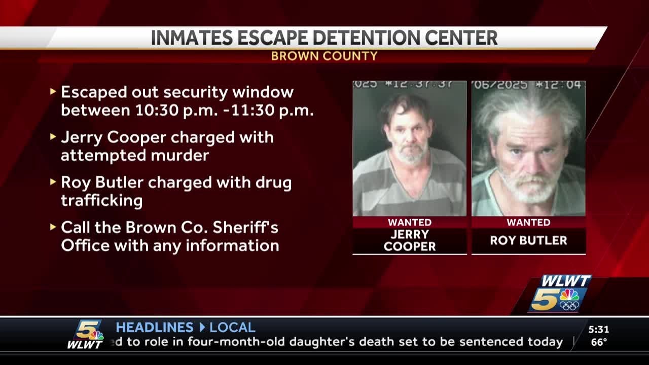 Search underway for escaped inmates out of Brown County, Ohio - YouTube