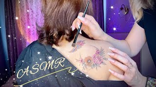 : , /   ,   / GENTLE ASMR,  tattoo tracing