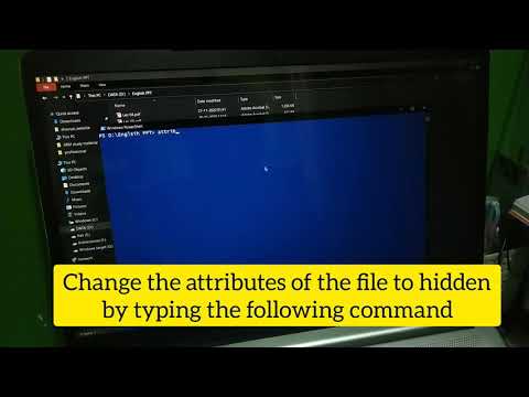 how to hide files in windows 10 from Powershell or CMD without any external software