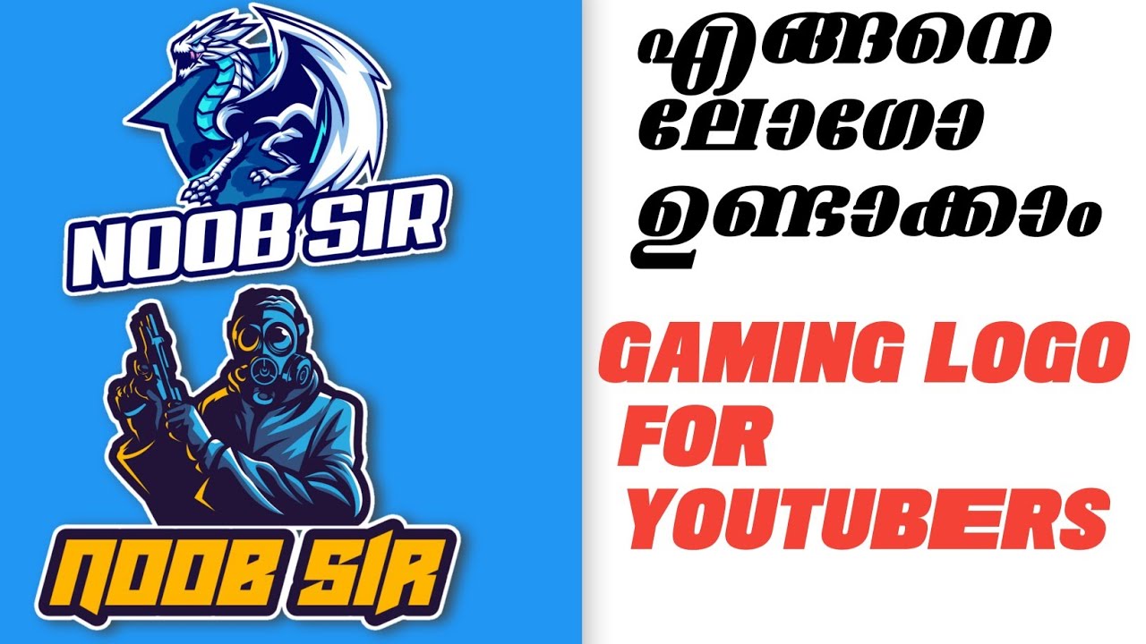 How To Create Gaming Logo For Youtubers | MALAYALAM | ലോഗോ ഉണ്ടാക്കാ ...