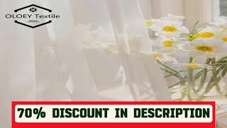 #Luxury Soft Voile Sheer Curtains for Bedroom Living Dining Room Elegant Light Filtering Gauze Whit screenshot 1