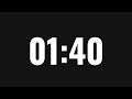 1:40 Minute Timer ⏱️ Countdown with Alarm | One Minute Fourty Sec Timer | 100 Second Timer No music