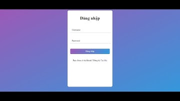 Tạo Form Đăng nhập bằng Html, Css và Javascript