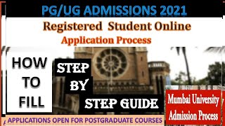 PG admission in Mumbai University | Registered Student Application for SY/TY & UG to PG for 2021-22 screenshot 4