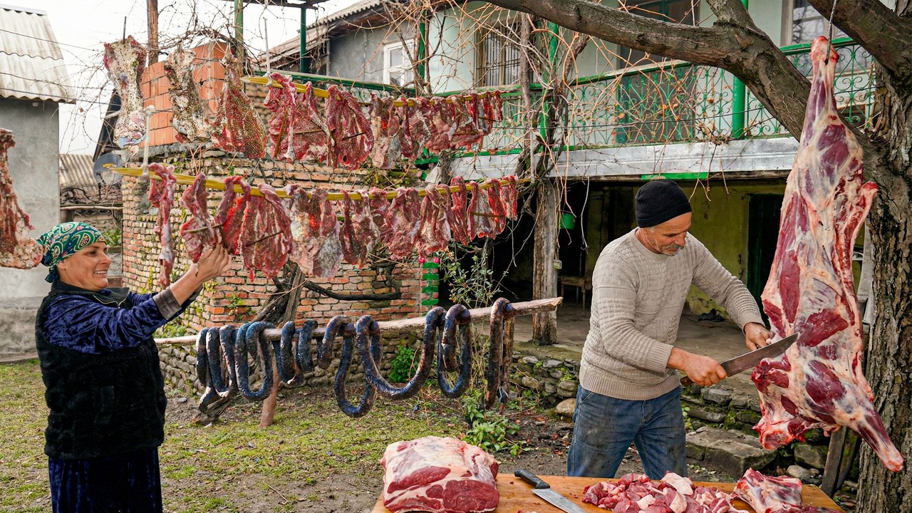 Grandma's Secret to Drying Beef | Traditional Meat Preservation in the Village