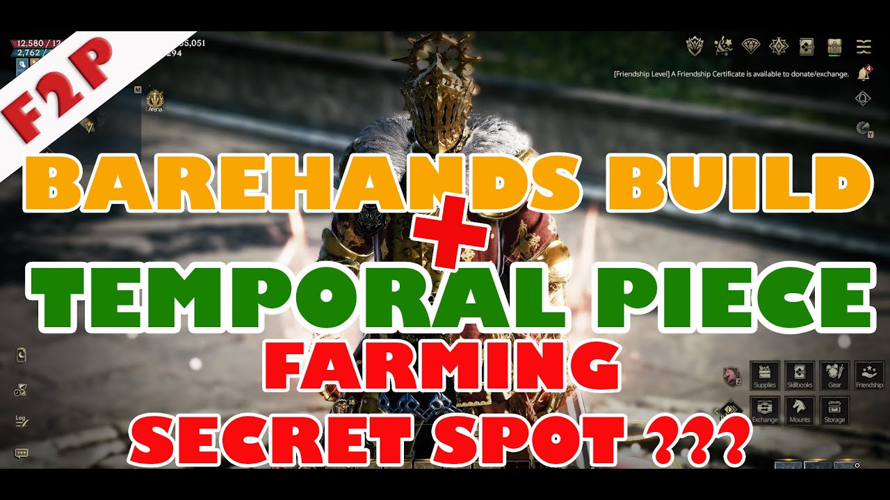 LORDNINE - MY F2P BAREHANDS BUILD + TEMPORAL PIECE FARMING SECRET SPOT