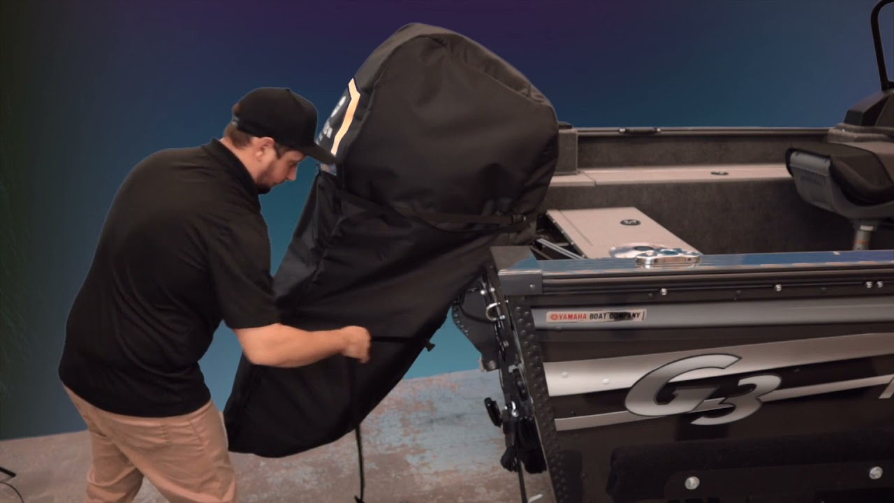 Housse Demi-Moteur Hors-Bord Oxford 420D – Imperméable – Noir – Tailles S à XXL – Protection Pluie/Poussière