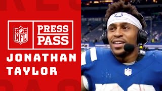 Jonathan Taylor Responds to MVP Chants After a Dominant Saturday Night Performance | NFL Press Pass