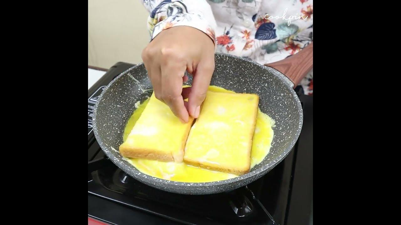Resep Roti Telur Lipat Simple dan Enak Banget, Cheese Egg Toast - Resep Mager #17