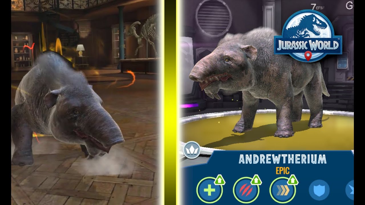 Deinotherium + Andrewsarchus = ? | Hybrid Fight Eat Pet Angry Jurassic World The Game Full HD