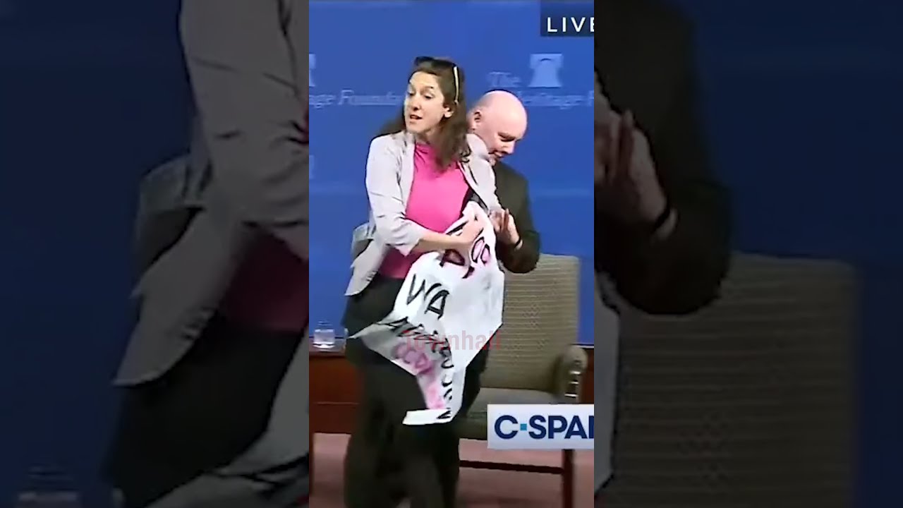 Audience Laughs At Climate Activist Who Interrupts Josh Hawley S Speech