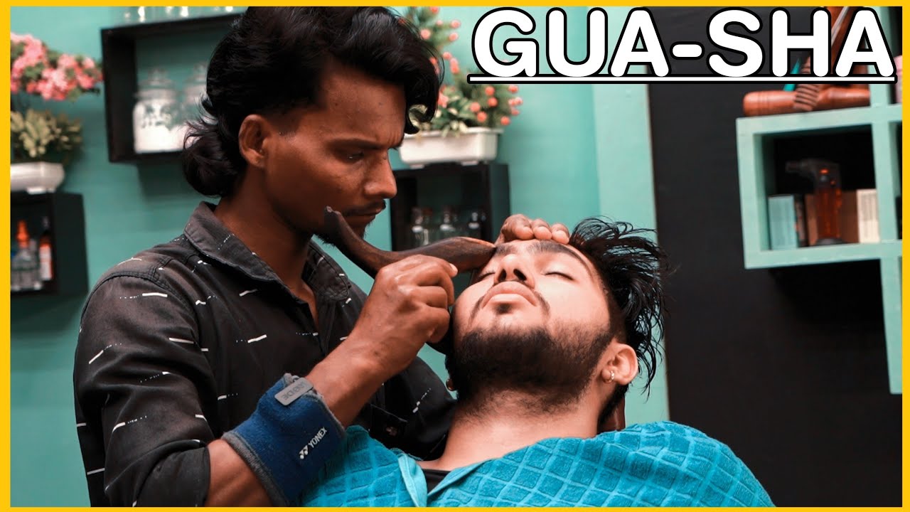 GUASHA Head Massage and Fire Hair Removal by MASTER CRACKER💈asmr