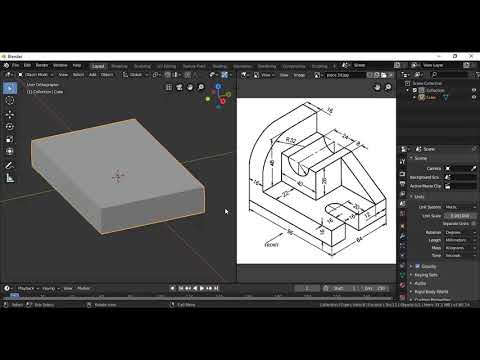 Blender 2.8 - How to Model a Technical Piece Tutorial Part #1