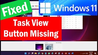 Show Task View Button Windows 11 | How to Show Task View on Windows 11 Taskbar | #taskviewbutton
