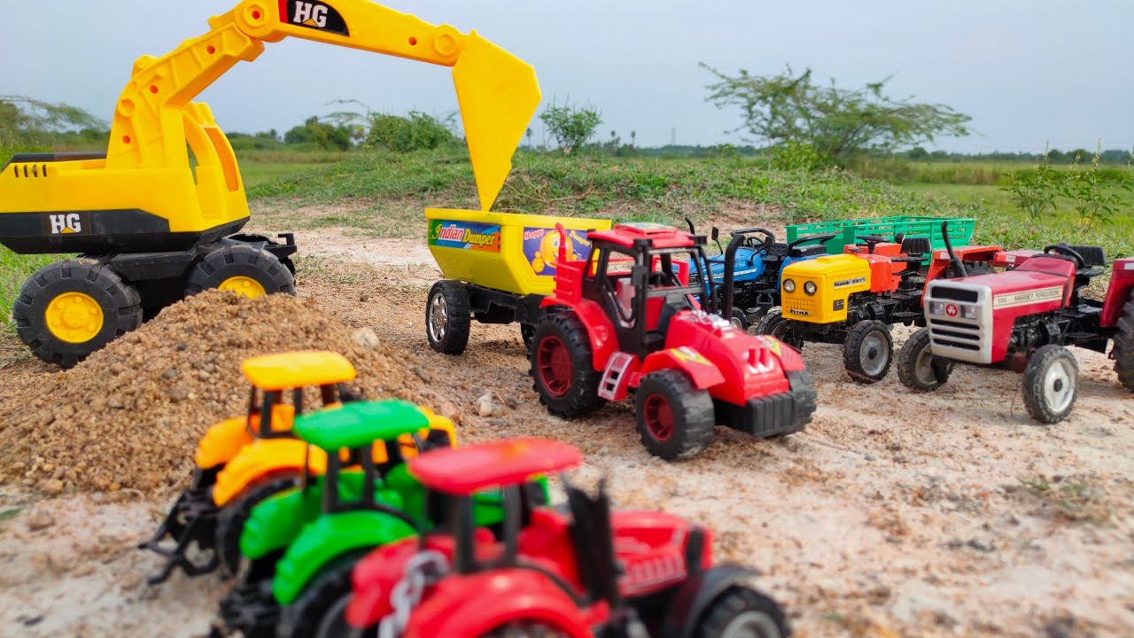 Toy Excavator fully Solis farmtrac | Toy Excavator videos | Toy videos | Toyz Ology