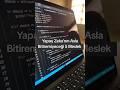 Yapay Zeka'nın Asla Bitiremiyeceği 5 meslek #ai #yapayzeka #software #coding #programming