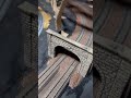 Ballasting Around the Tunnel Portal #modelrailroad #nscale #shorts