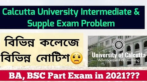 Various notices in various colleges: Calcutta University Intermediate & Supple exam problem: no p...