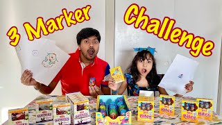 ULTIMATE 3 MARKER CHALLENGE  - TASHA Vs DAD!!!