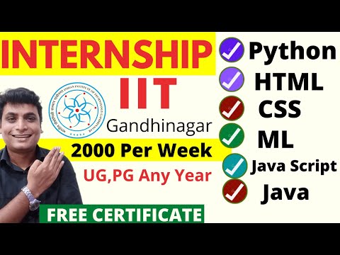 IIT Free Internship Python HTML CSS JavaScript Web Development For UG/PG Students Any Year