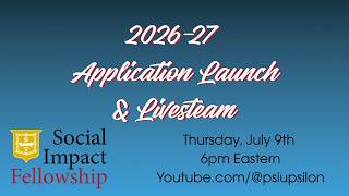 2026 Psi Upsilon SiF Application Launch