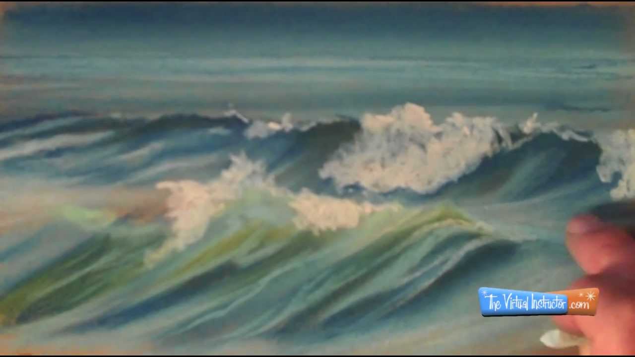 How to Draw Waves with Chalk Pastels 