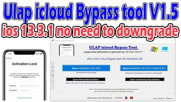 ios 13.3.1 icloud bypass by Ulap icloud bypass tool V1.5