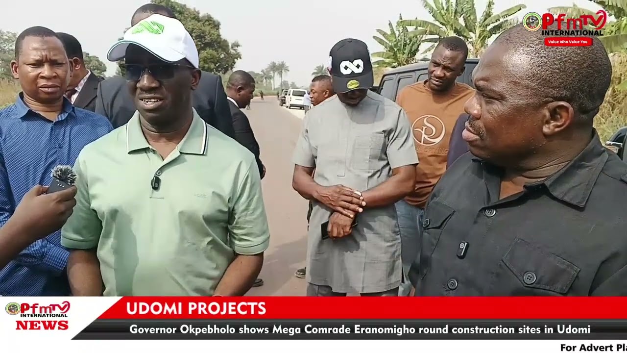 Governor Okpebholo shows Mega Comrade round construction sites in Udomie.