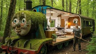 Man Turns an Old Thomas Train into the Coziest Tiny Home Ever – Full ASMR Build screenshot 2