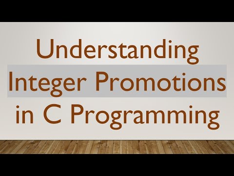 Understanding Integer Promotions in C Programming