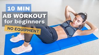 ABS WORKOUT FOR BEGINNERS AT HOME (10 minute - no equipment) | The Fashion Jogger