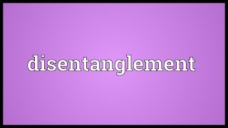 Disentanglement Meaning