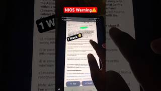 NIOS Admission Confirmed 2025 Enrollment Number Received | TOC & Document Submission | #shorts #nios