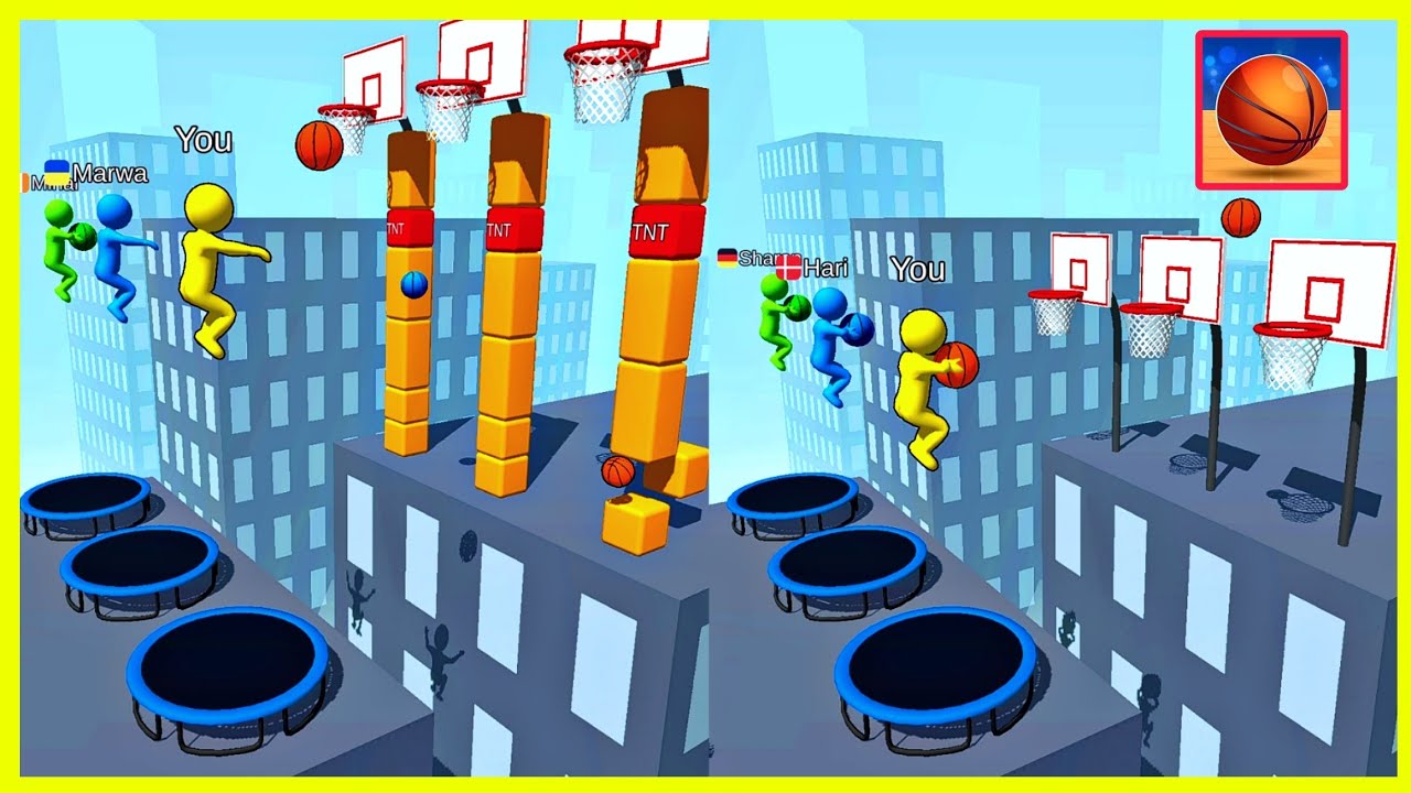 Jump Dunk 3D - Gameplay Walkthrough Level 15 to 30 || All Levels by unlock puzzles